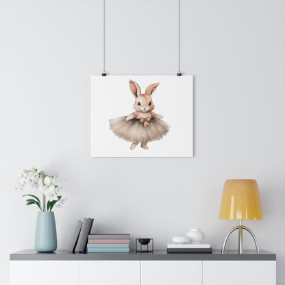 Giclée Art Print Watercolor Ballerina Bunnies