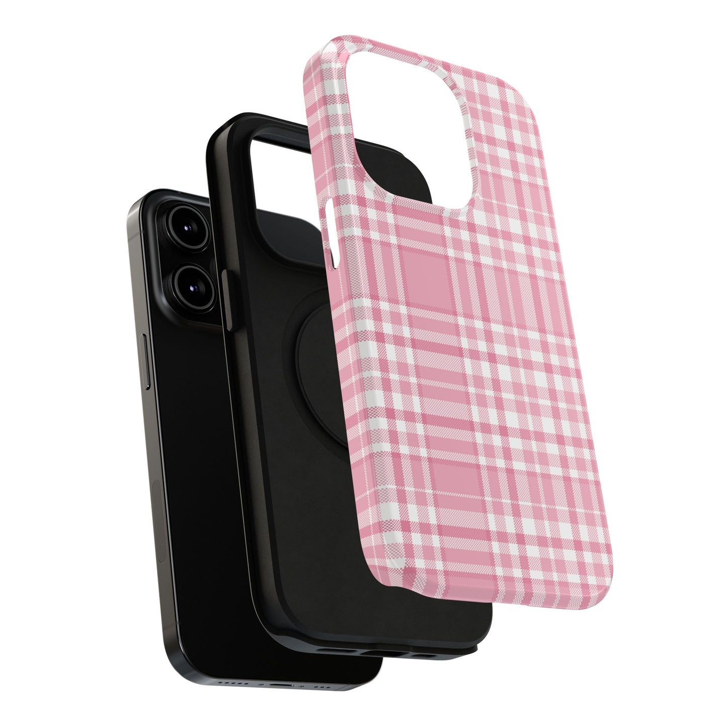 Impact-Resistant Phone Case - Easter Plaid Pink