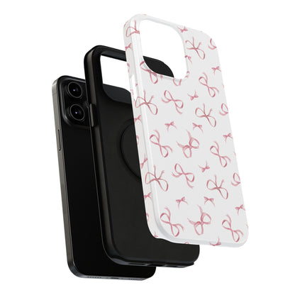 Impact-Resistant Phone Case - Coquette Bows Pink