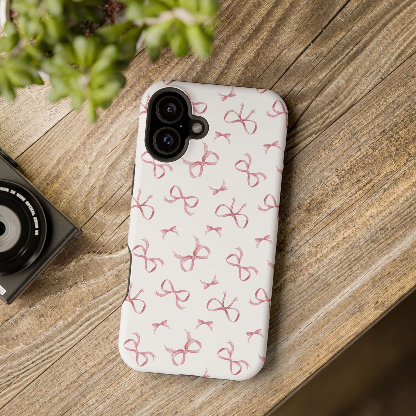 Impact-Resistant Phone Case - Coquette Bows Pink