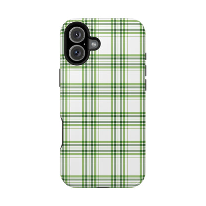 Impact-Resistant Phone Case -St. Patrick's Day Plaid