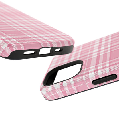 Impact-Resistant Phone Case - Easter Plaid Pink