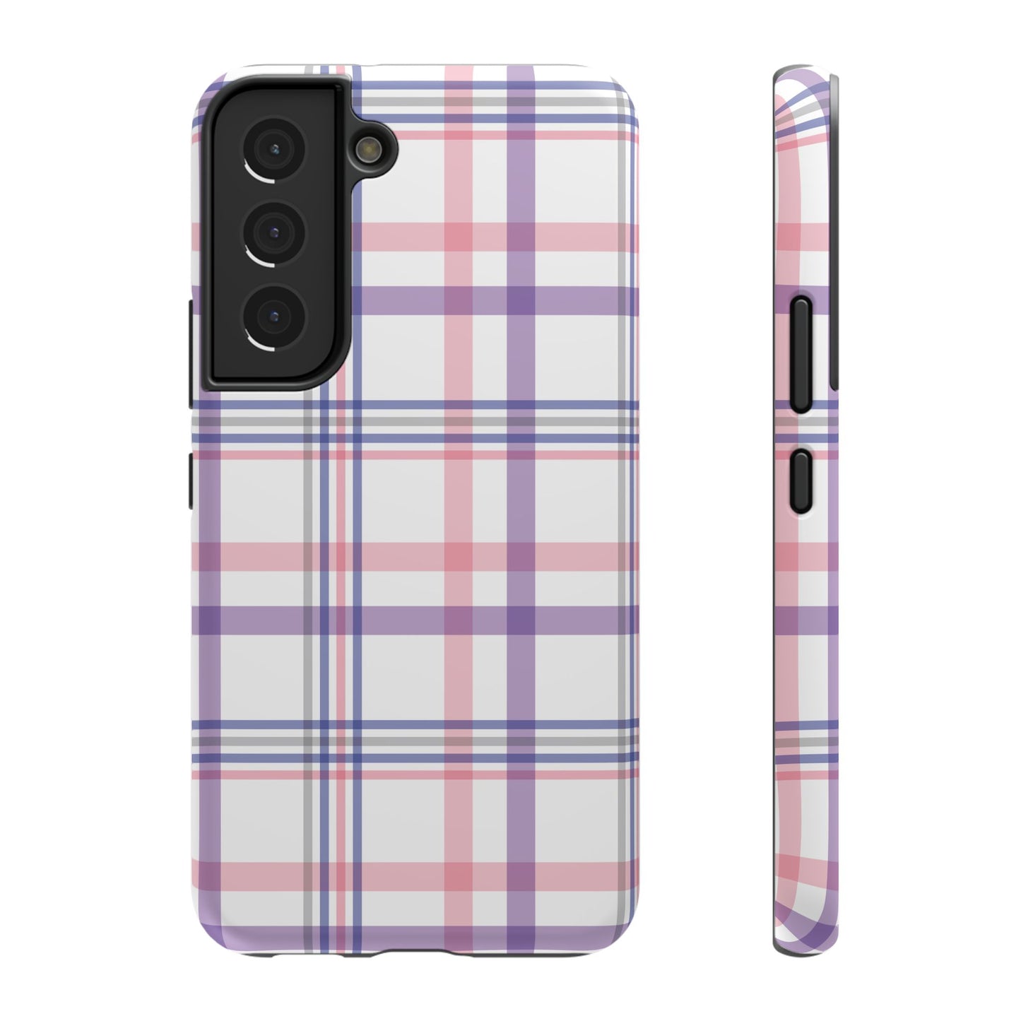 Impact-Resistant Cases - Spring Plaid Pink Purple