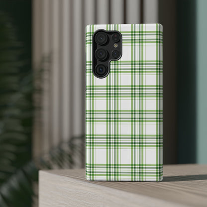 Impact-Resistant Phone Case -St. Patrick's Day Plaid