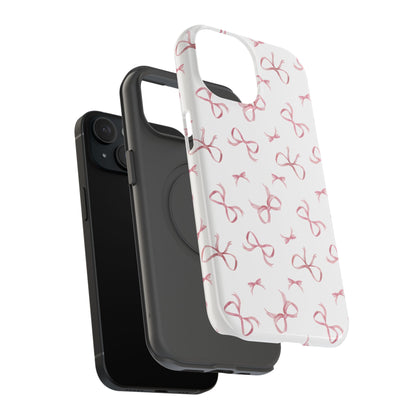 Impact-Resistant Phone Case - Coquette Bows Pink