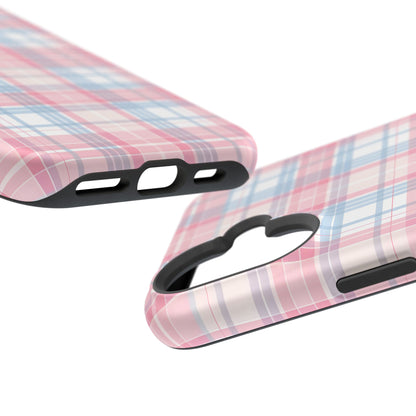 Impact-Resistant Cases-Spring Plaid Pink Blue