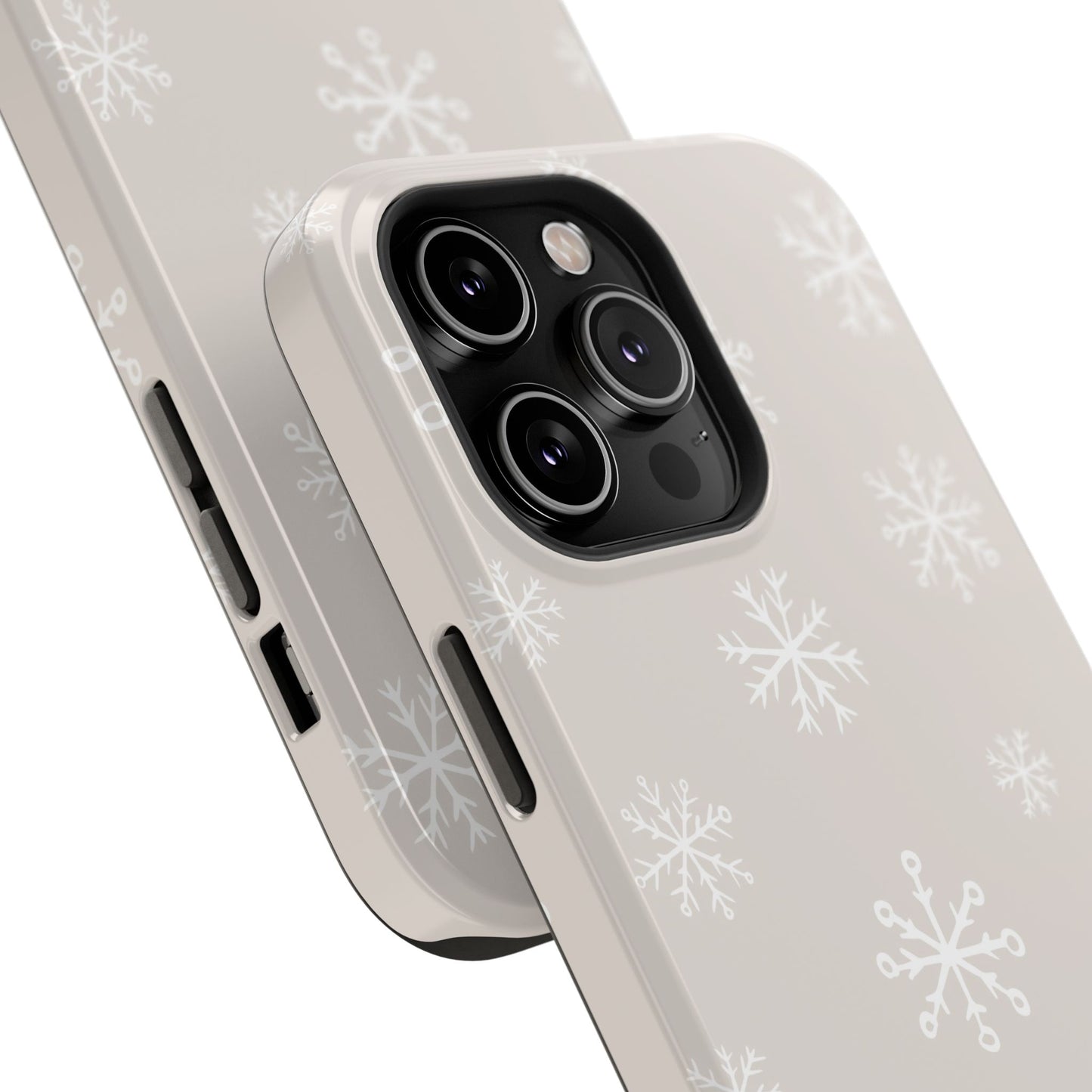 Neutral Snowflakes Impact-Resistant Phone Case