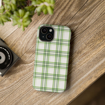 Impact-Resistant Phone Case -St. Patrick's Day Plaid