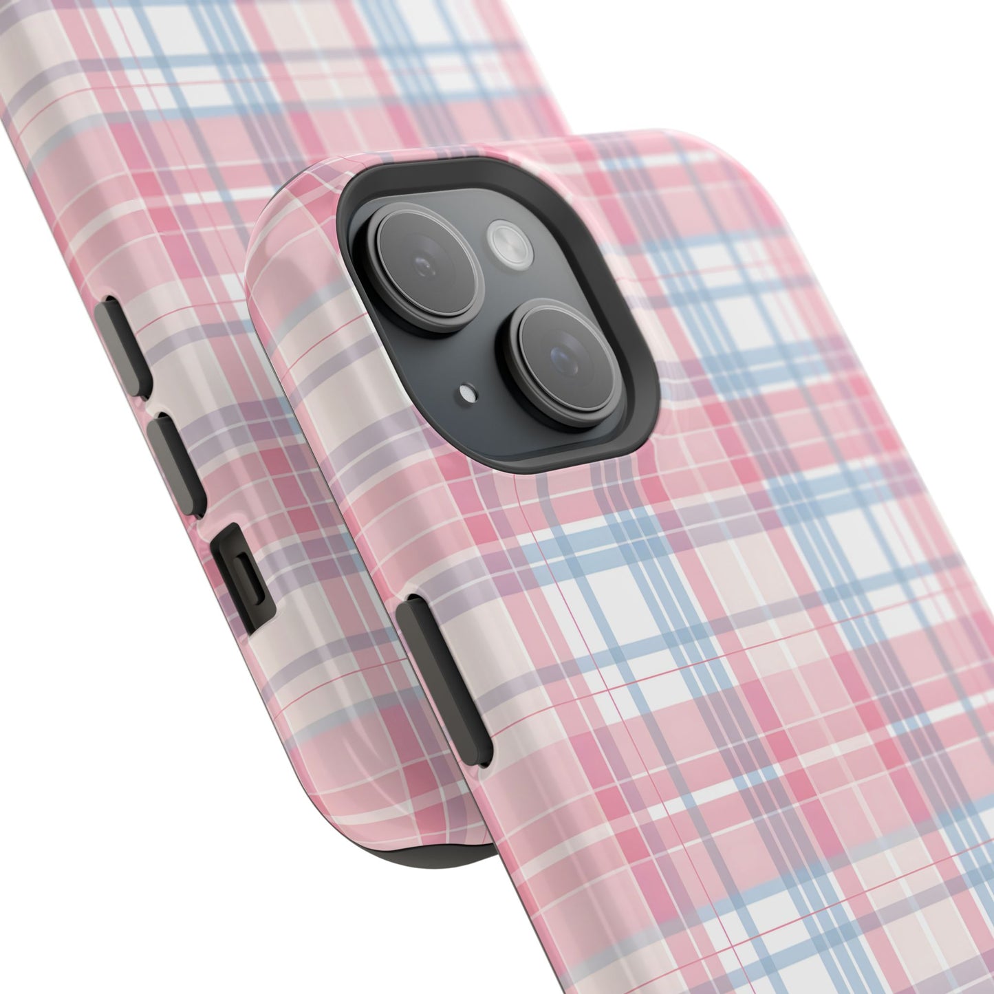 Impact-Resistant Cases-Spring Plaid Pink Blue