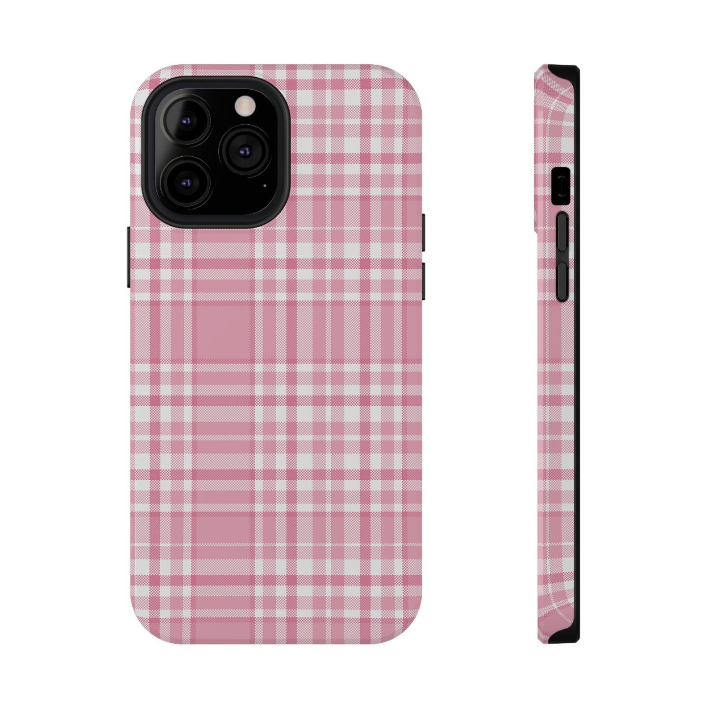 Impact-Resistant Phone Case - Easter Plaid Pink