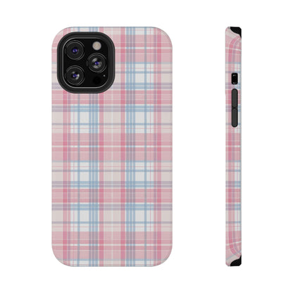 Impact-Resistant Cases-Spring Plaid Pink Blue