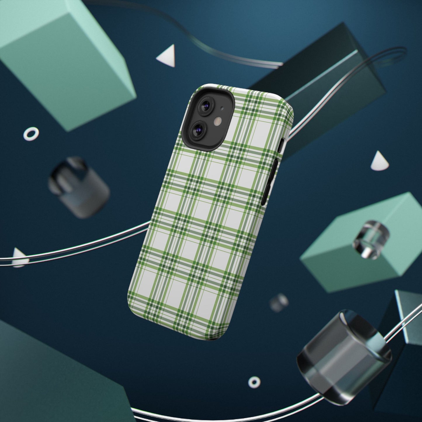 Impact-Resistant Phone Case -St. Patrick's Day Plaid