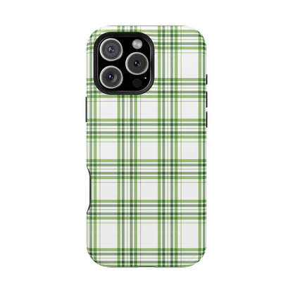 Impact-Resistant Phone Case -St. Patrick's Day Plaid