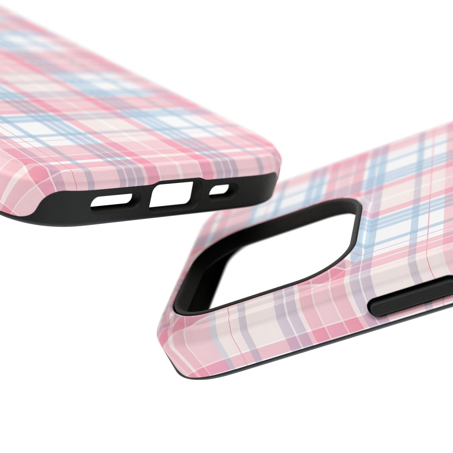 Impact-Resistant Cases-Spring Plaid Pink Blue