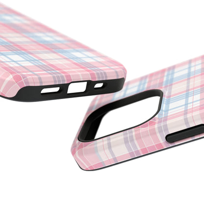 Impact-Resistant Cases-Spring Plaid Pink Blue