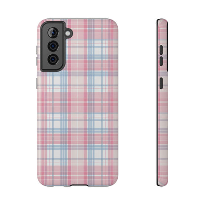 Impact-Resistant Cases-Spring Plaid Pink Blue