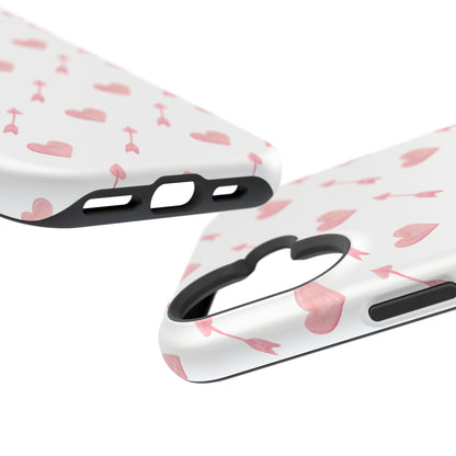 Impact-Resistant Cases - Valentine's Day Watercolor Arrow Hearts