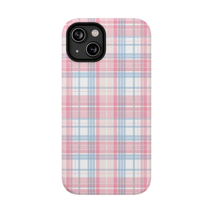 Impact-Resistant Cases-Spring Plaid Pink Blue