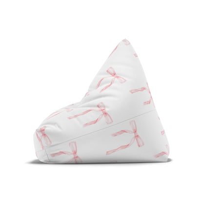 Watercolor Coquette Pink Bows Bean Bag Chair Cover