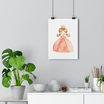 Giclée Art Print Watercolor Pink Princess 4