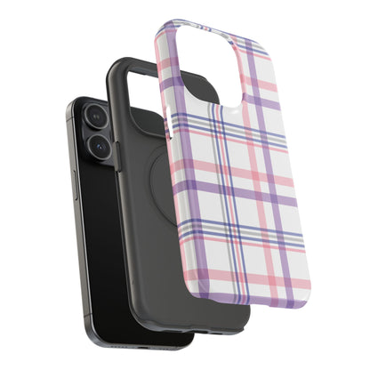 Impact-Resistant Cases - Spring Plaid Pink Purple