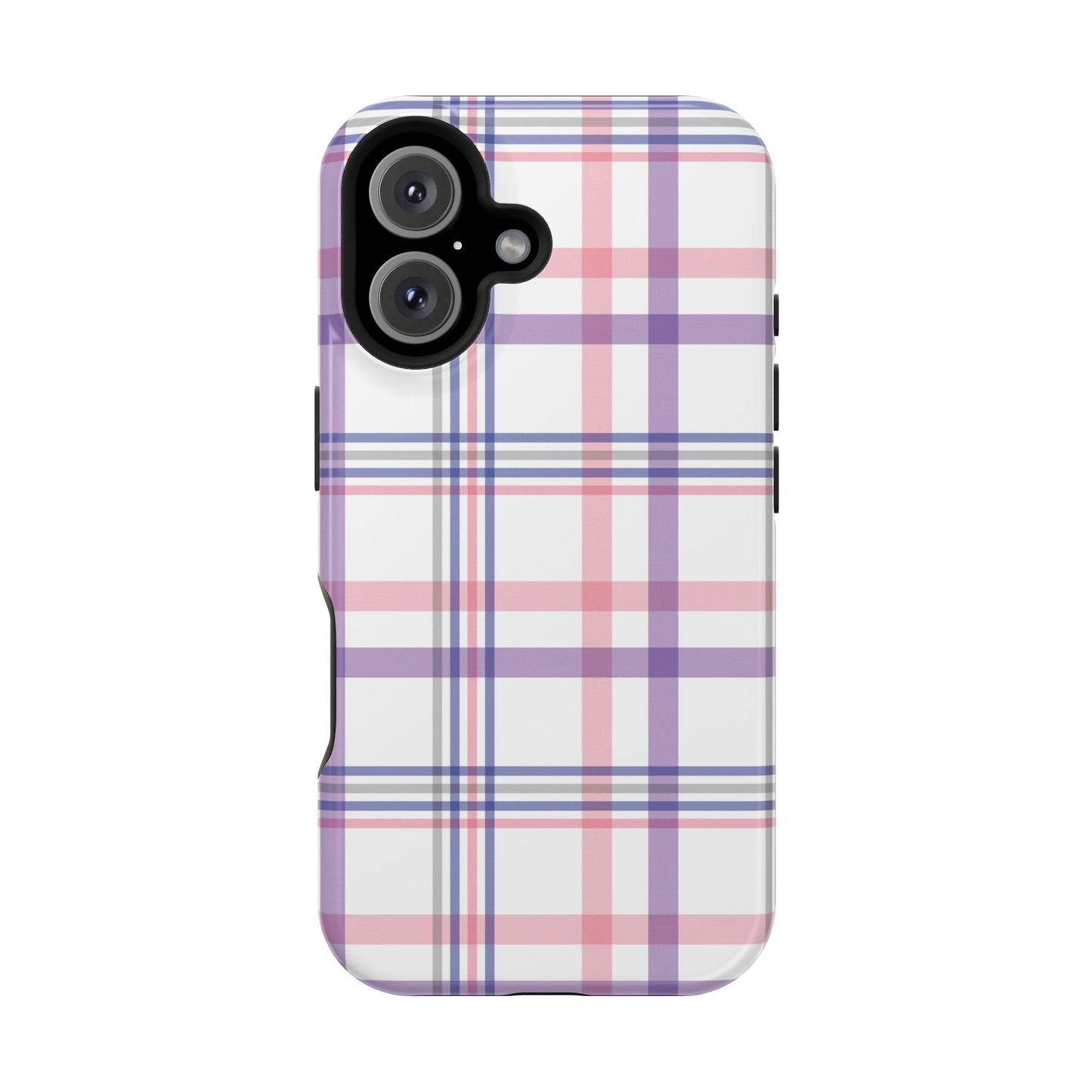 Impact-Resistant Cases - Spring Plaid Pink Purple