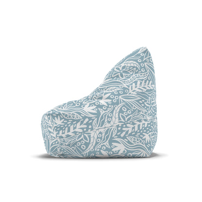 Blue White Floral Bean Bag Chair Cover