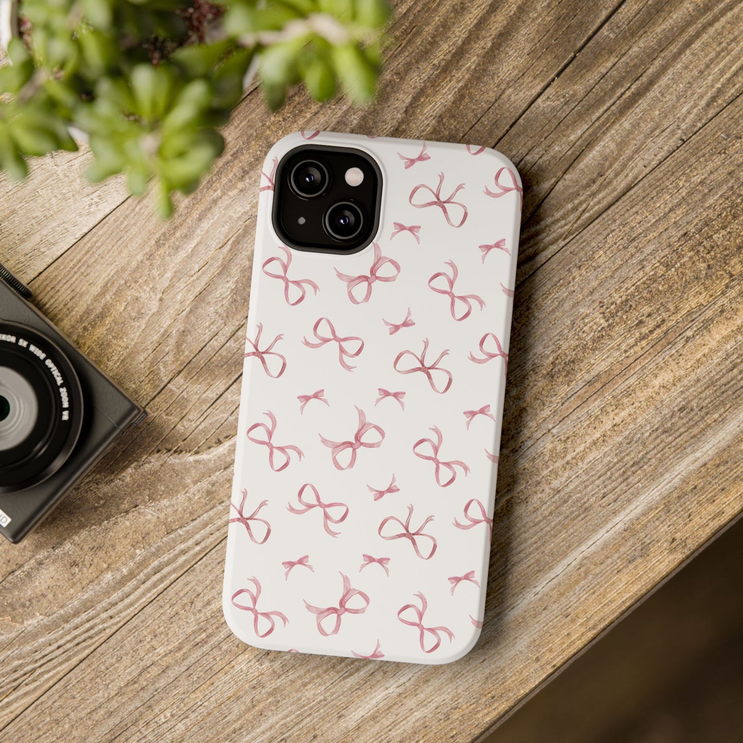 Impact-Resistant Phone Case - Coquette Bows Pink