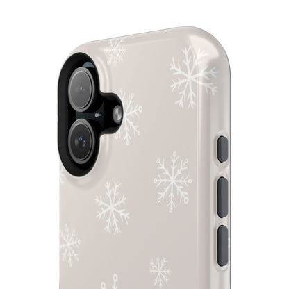 Neutral Snowflakes Impact-Resistant Phone Case