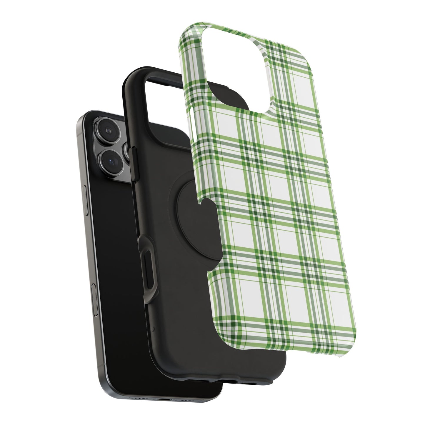 Impact-Resistant Phone Case -St. Patrick's Day Plaid