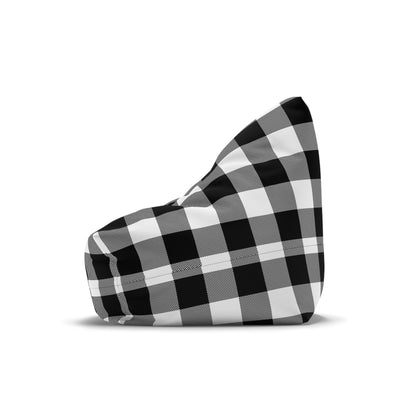 Black and White Buffalo Plaid Bean Bag Chair Cover