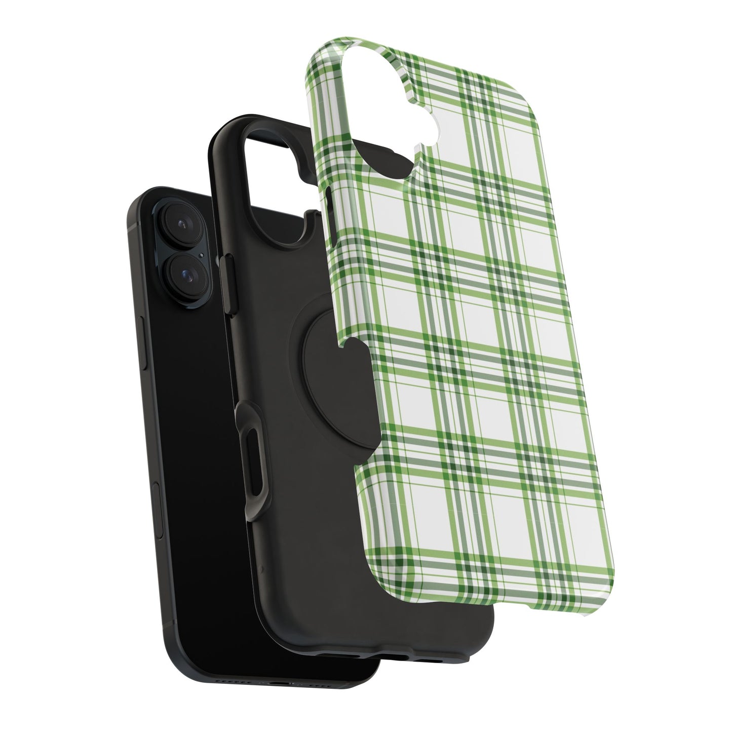 Impact-Resistant Phone Case -St. Patrick's Day Plaid