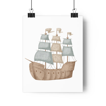 Giclée Art Print Watercolor Memories of Dreams Pirate Ship