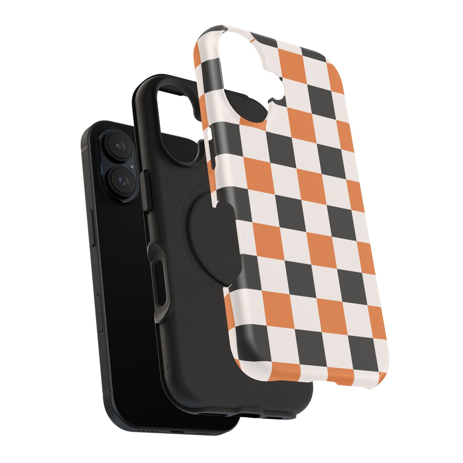 Trendy Halloween Checkerboard Phone Case | Impact-Resistant, iPhone, Samsung