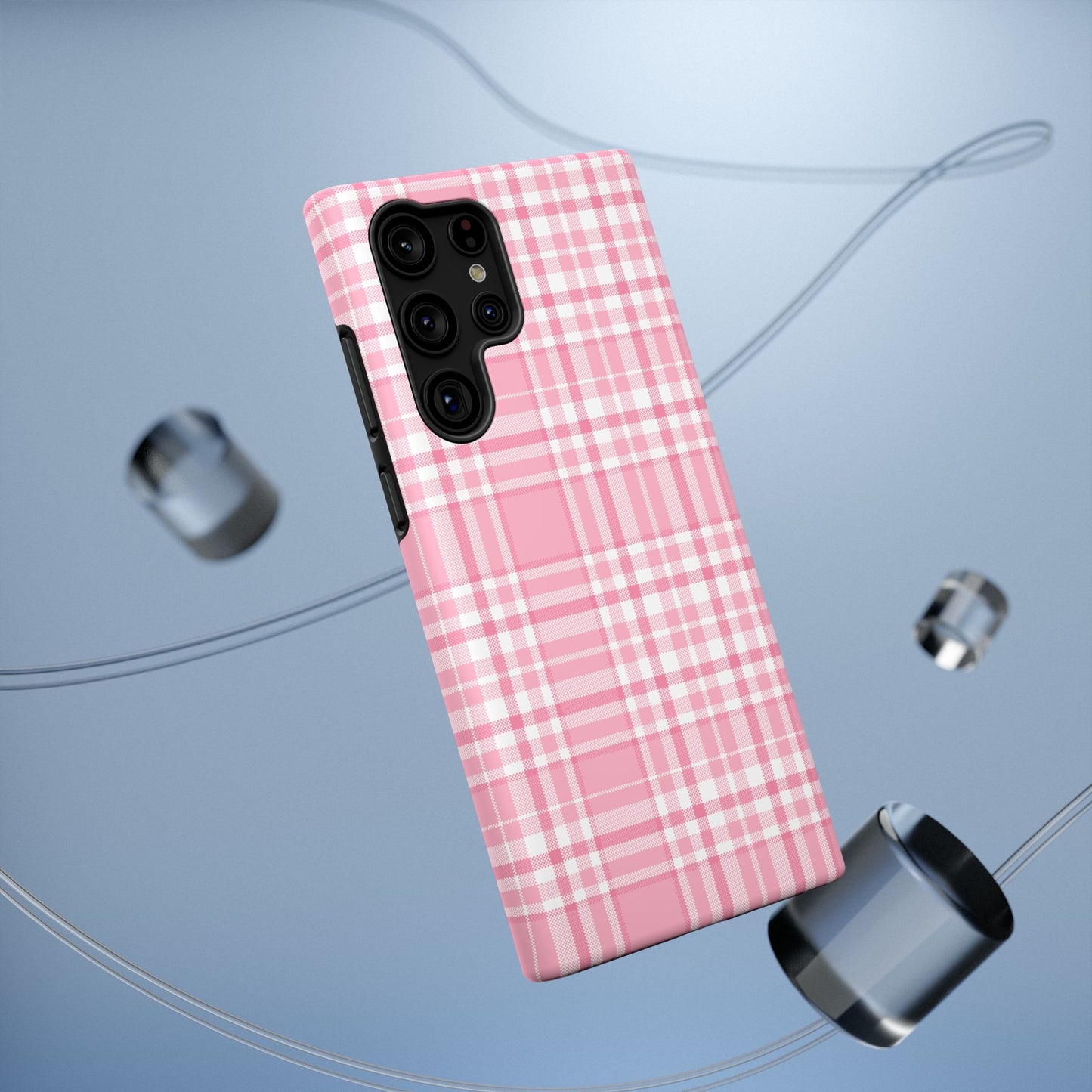 Impact-Resistant Phone Case - Easter Plaid Pink