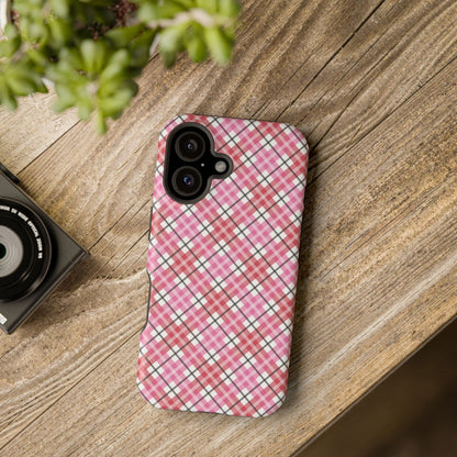 Impact-Resistant Phone Case - Valentine Plaid