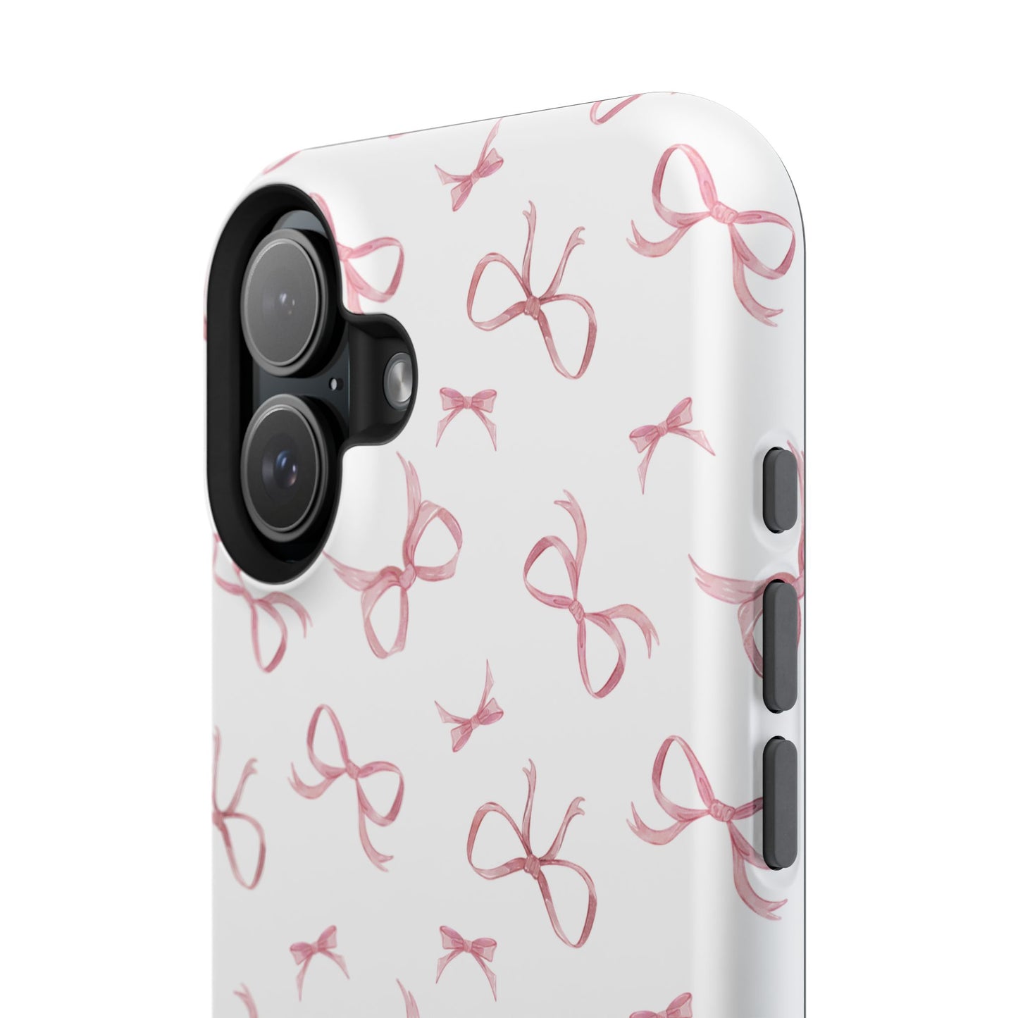 Impact-Resistant Phone Case - Coquette Bows Pink