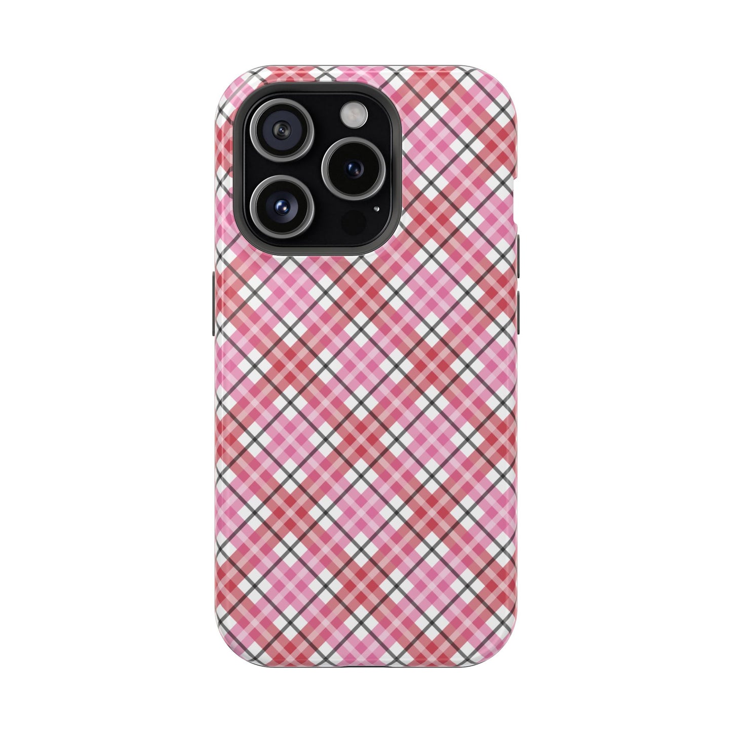 Impact-Resistant Phone Case - Valentine Plaid