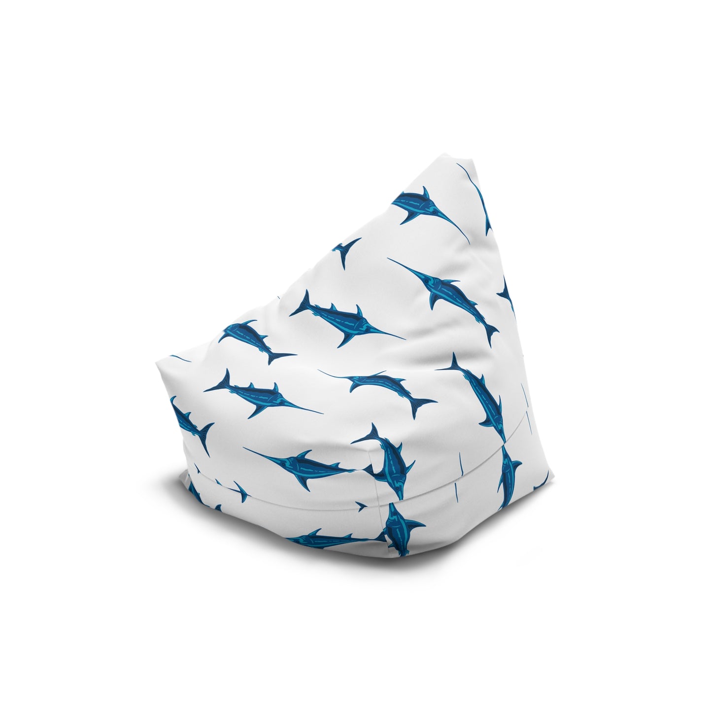 Preppy Blue Sword Fish Bean Bag Chair Cover