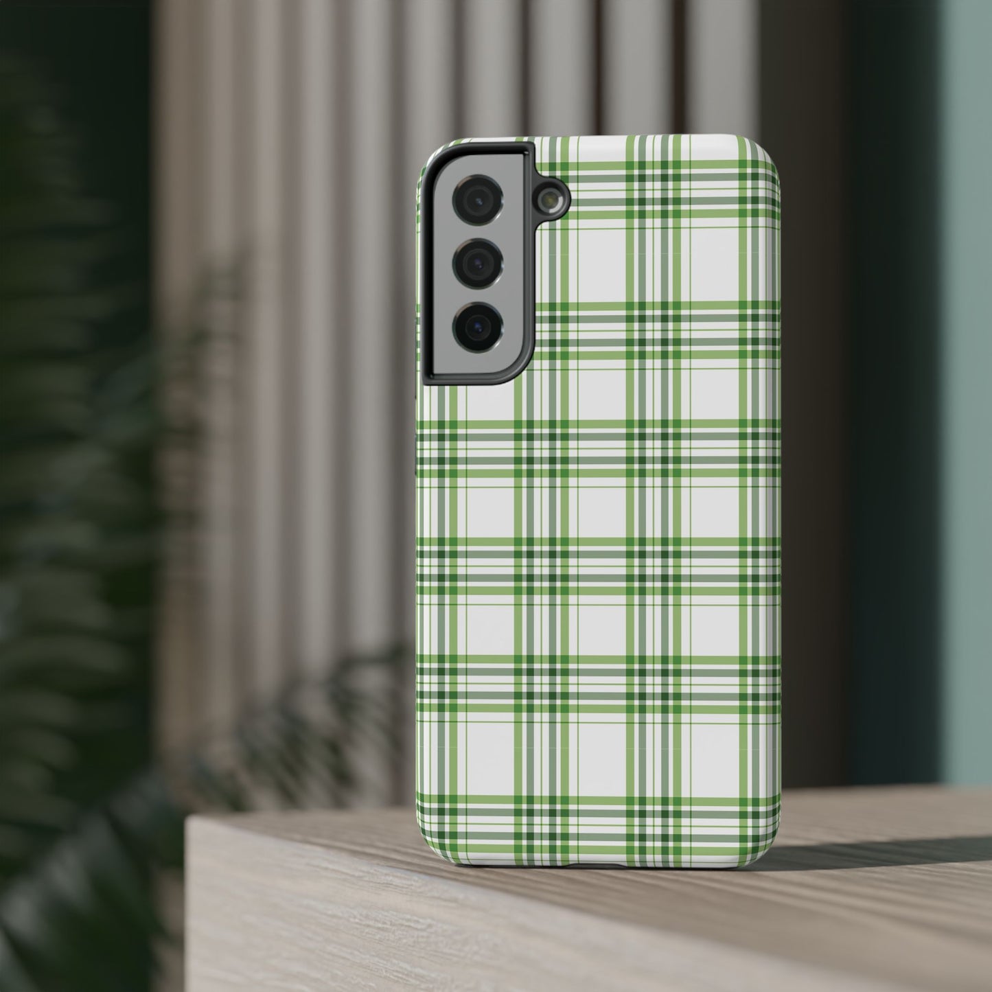 Impact-Resistant Phone Case -St. Patrick's Day Plaid