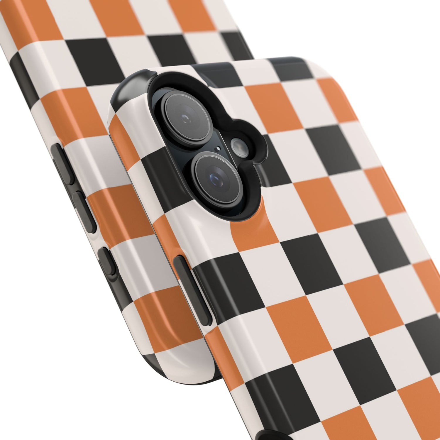 Trendy Halloween Checkerboard Phone Case | Impact-Resistant, iPhone, Samsung