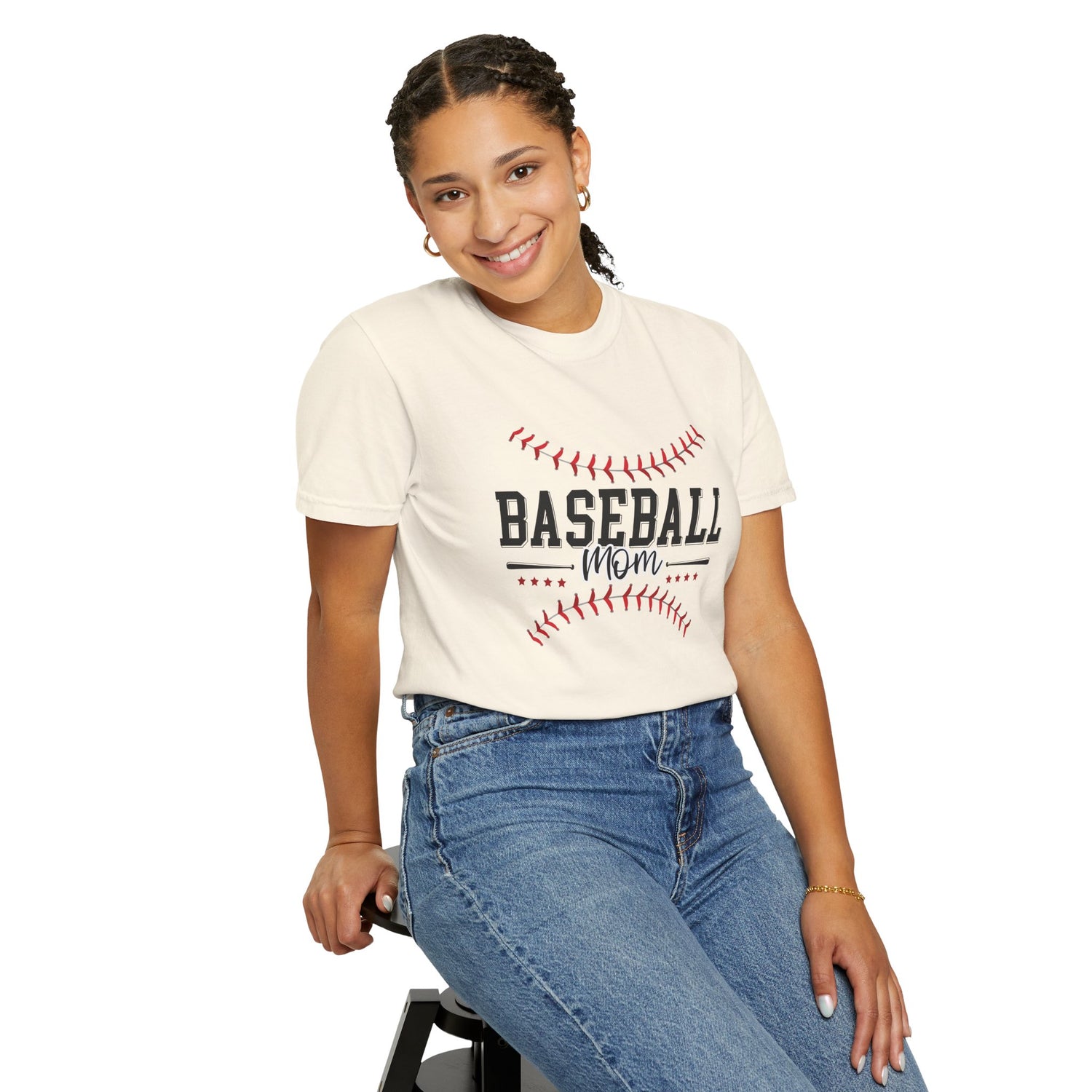 Baseball Mom T-Shirt, Unisex Garment-Dyed Tee, Perfect for Game Days, Mother's Day Gift, Casual Wear, Soft Cotton Tee