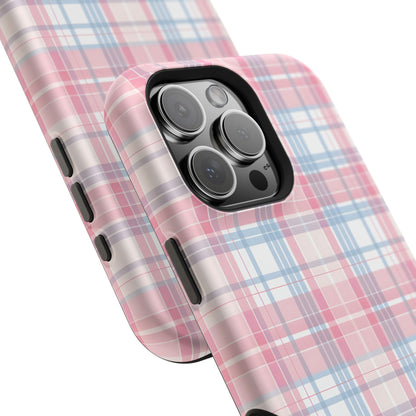 Impact-Resistant Cases-Spring Plaid Pink Blue