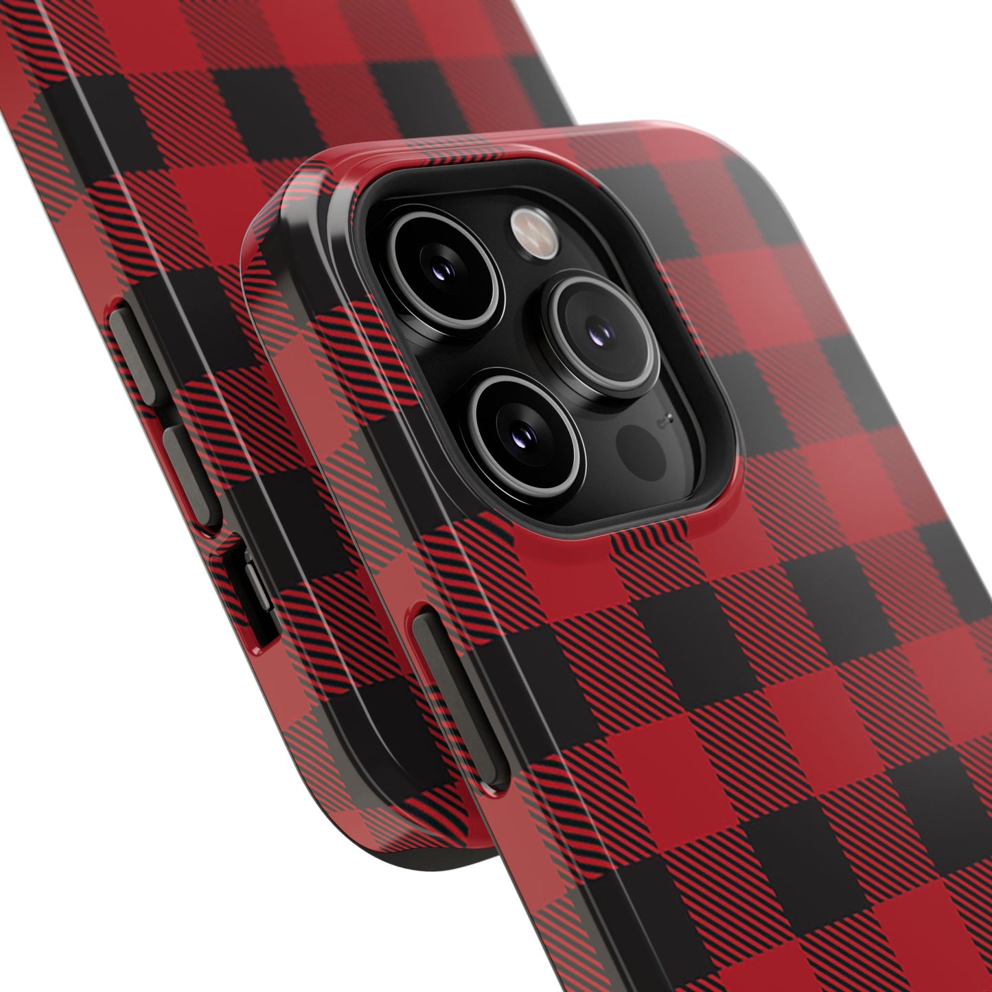 Impact-Resistant Phone Case-Red Black Buffalo Plaid