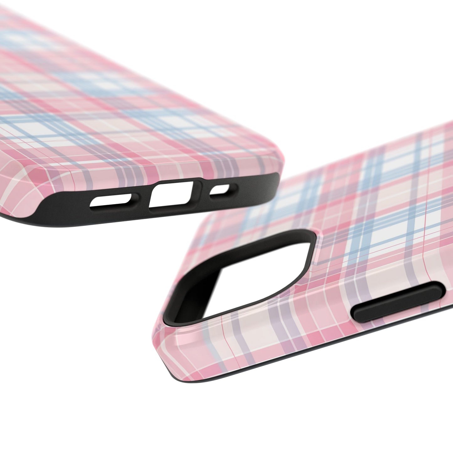 Impact-Resistant Cases-Spring Plaid Pink Blue