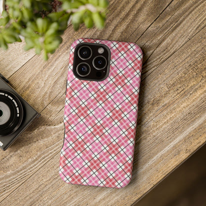 Impact-Resistant Phone Case - Valentine Plaid