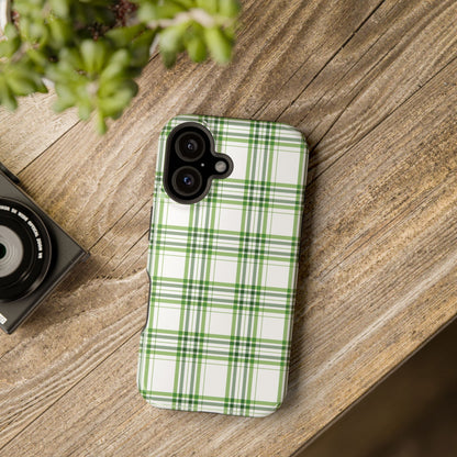 Impact-Resistant Phone Case -St. Patrick's Day Plaid