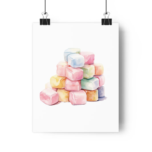 Giclée Art Print Watercolor Candy Land Candy