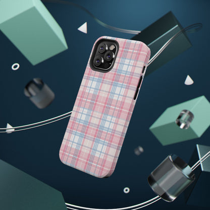 Impact-Resistant Cases-Spring Plaid Pink Blue