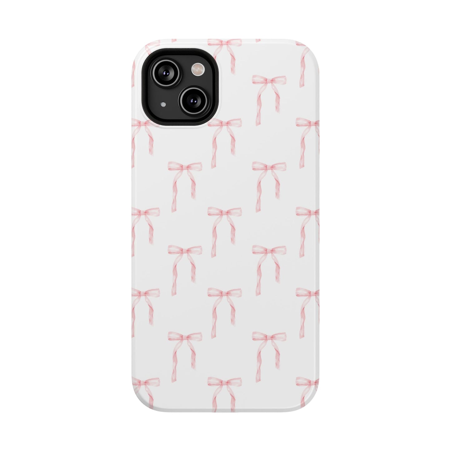 Watercolor Coquette Pink Bows Impact-Resistant Phone Case